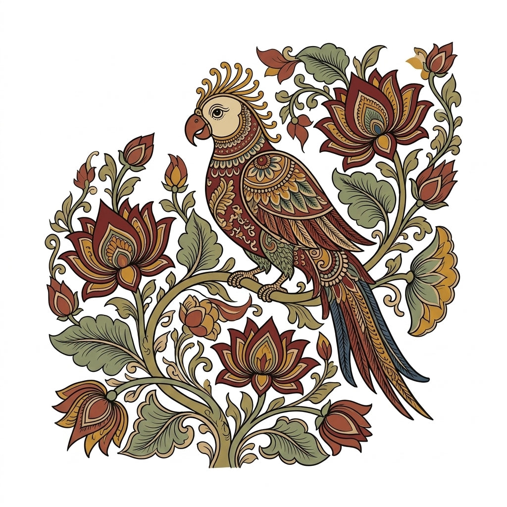 Kalamkari Bird Motif